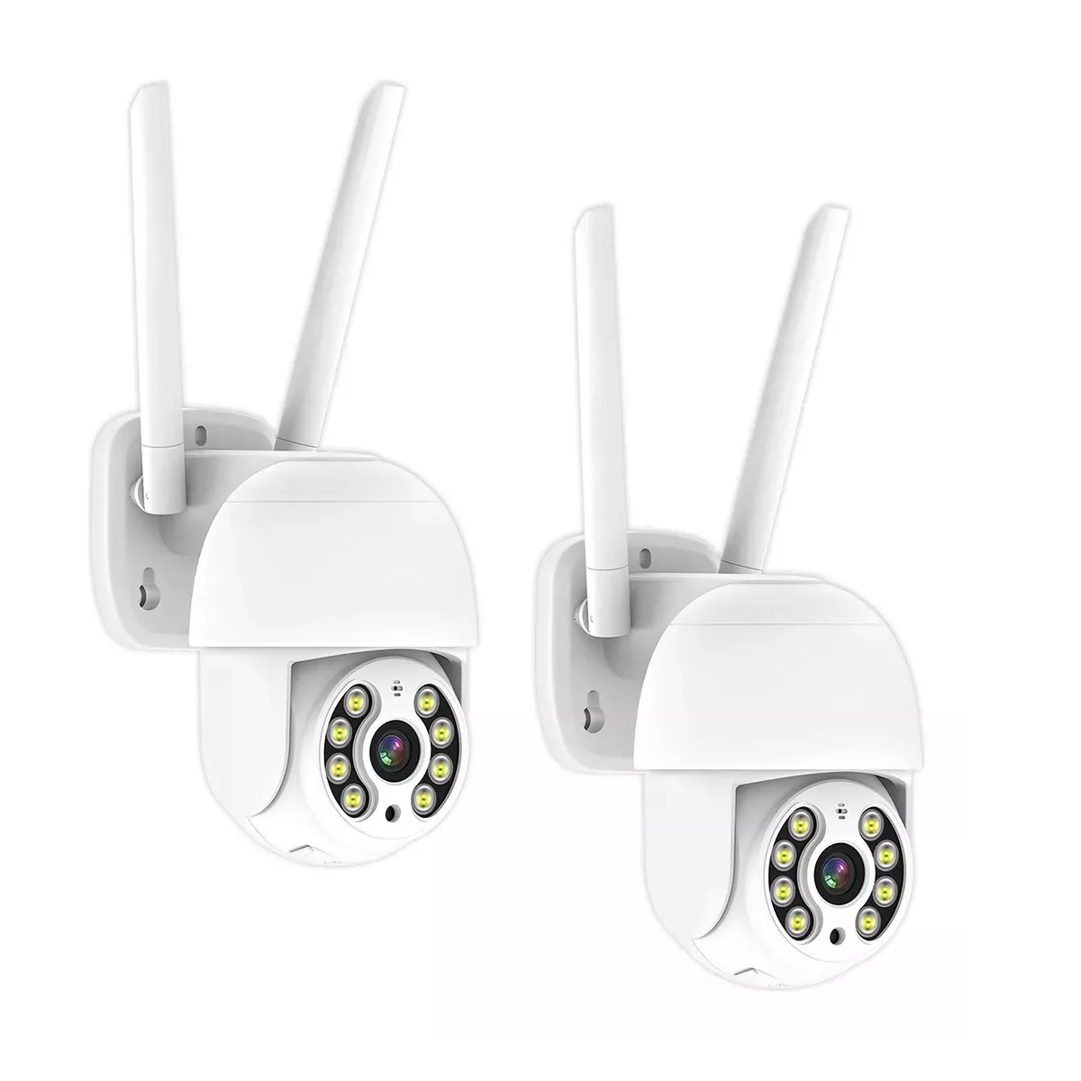 Foto 2 pulgar | Cámaras de Seguridad Wifi 4mp Hd 1080p Ip C/alarma Eo Safe Imports Esi-14828 Blanco 2 Piezas