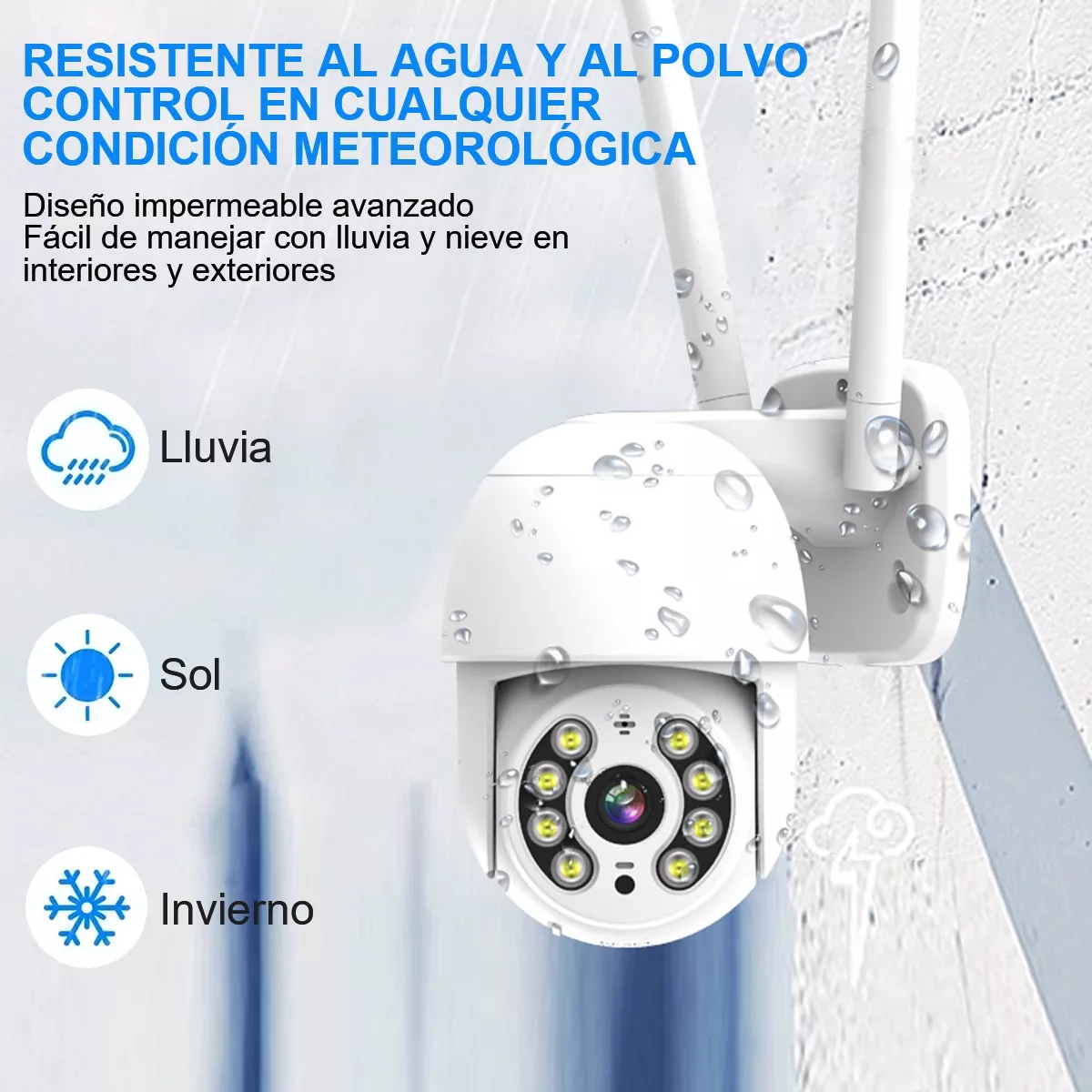 Foto 3 pulgar | Cámaras de Seguridad Wifi 4mp Hd 1080p Ip C/alarma Eo Safe Imports Esi-14828 Blanco 2 Piezas