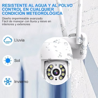 Foto 2 | Cámaras de Seguridad Wifi 4mp Hd 1080p Ip C/alarma Eo Safe Imports Esi-14828 Blanco 2 Piezas