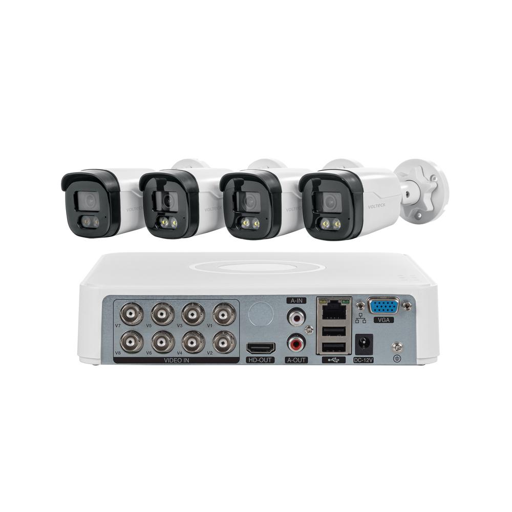 Kit de Video Vigilancia 8 Canales 4 Cámaras 5mp Disco 1tb