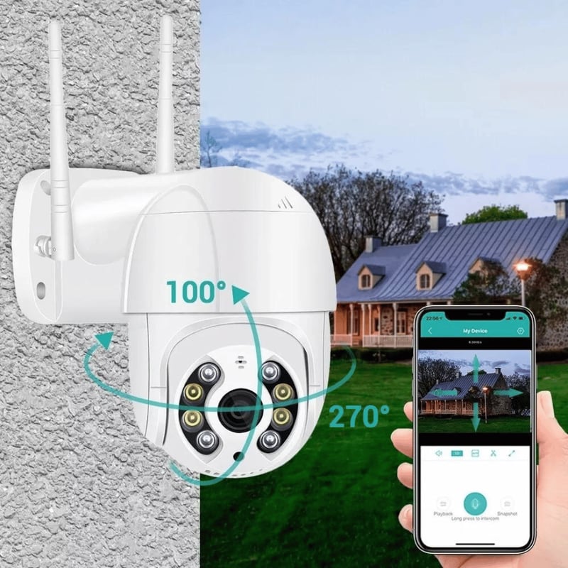 Foto 3 | Cámara De Vigilancia Wifi 24/7 Exterior Con Sensor de Movimiento.