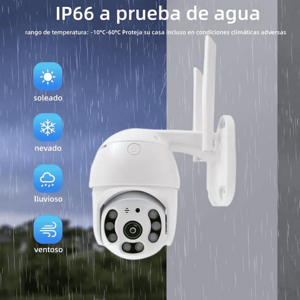 Foto 4 | Cámara De Vigilancia Wifi 24/7 Exterior Con Sensor de Movimiento.