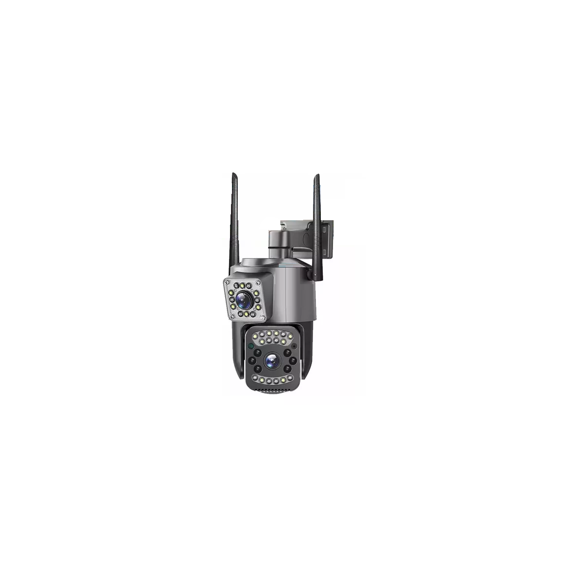 Cámara De Seguridad Wifi  Full Hd De Doble Lente Eo Safe Imports Esi-18289 Gris