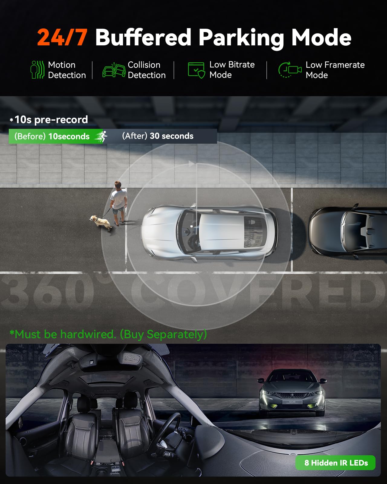 Foto 8 pulgar | Dash Cam Vantrue E360 Ace 5.2k, Wifi Panorámico De 360° Con Lte - Venta Internacional.