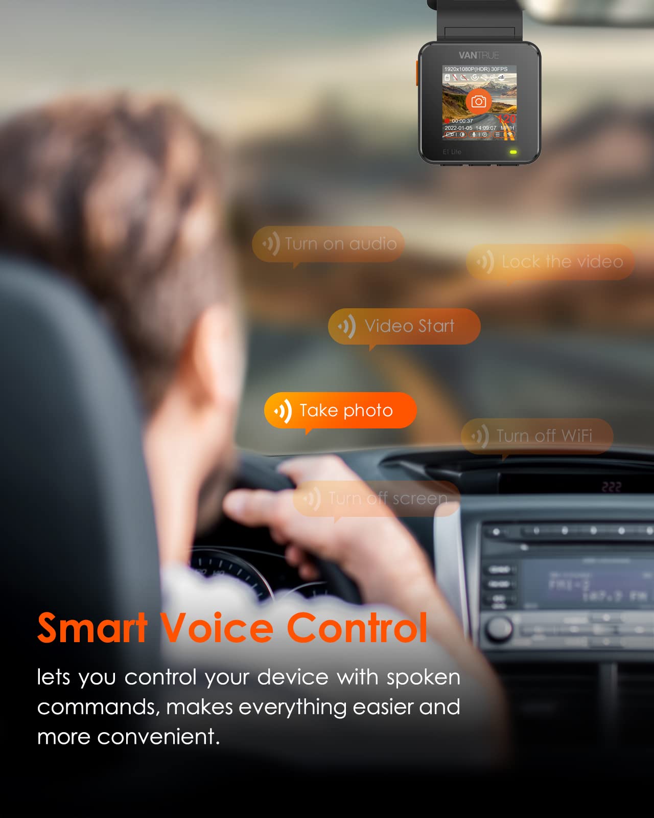 Foto 7 pulgar | Dash Cam Vantrue E1 Lite 1080p Wifi Con Gps Y Control De Velocidad - Venta Internacional.