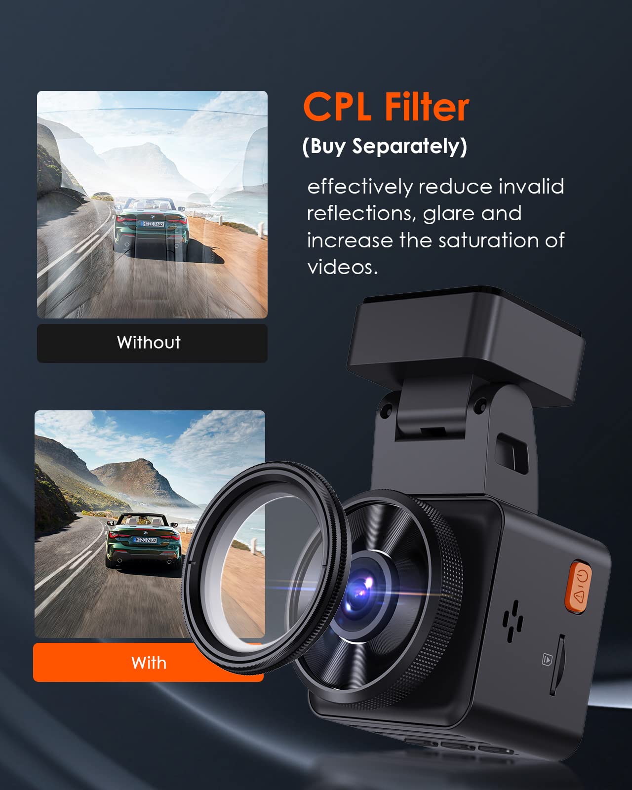 Foto 8 pulgar | Dash Cam Vantrue E1 Lite 1080p Wifi Con Gps Y Control De Velocidad - Venta Internacional.