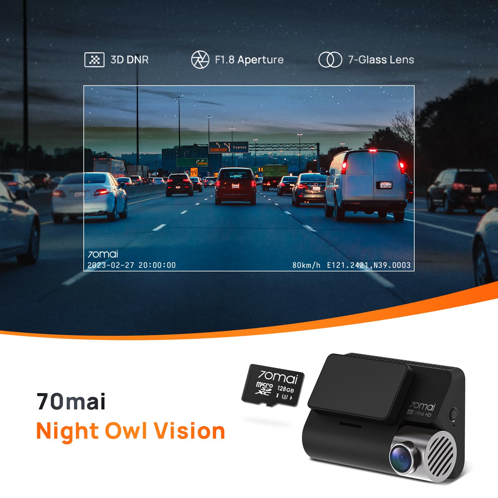 Foto 4 pulgar | Dash Cam 70mai 4k A800s Delantera Y Trasera Con Wifi Y Gps De 128 Gb - Venta Internacional.
