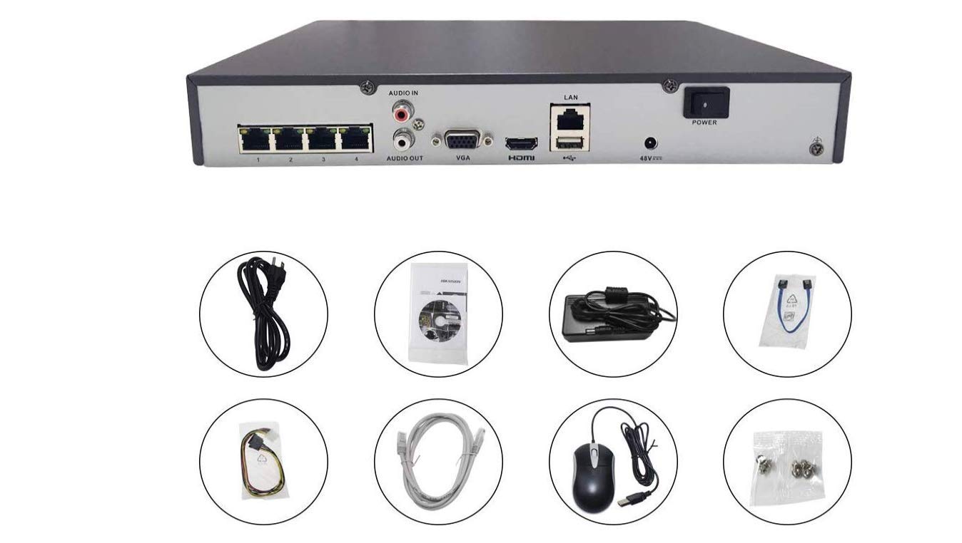 Foto 6 pulgar | Grabador De Vídeo En Red Hikvision Ds-7604ni-q1/4p De 4 Canales - Venta Internacional.