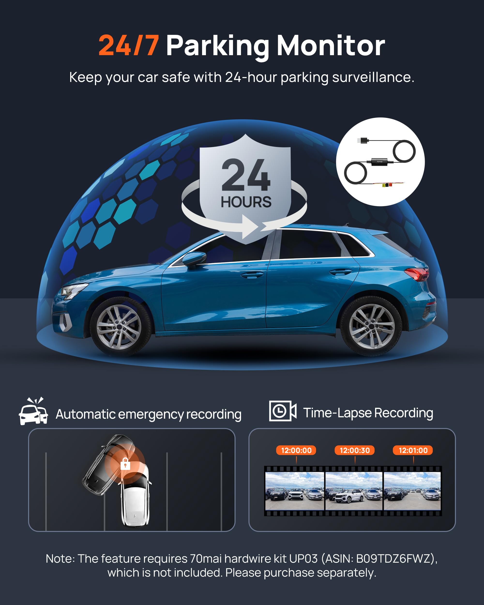 Foto 7 pulgar | Dash Cam 70mai A500s 2.7k Uhd Delantera Y Trasera Con Wifi Gps De 2 Pulgadas - Venta Internacional.