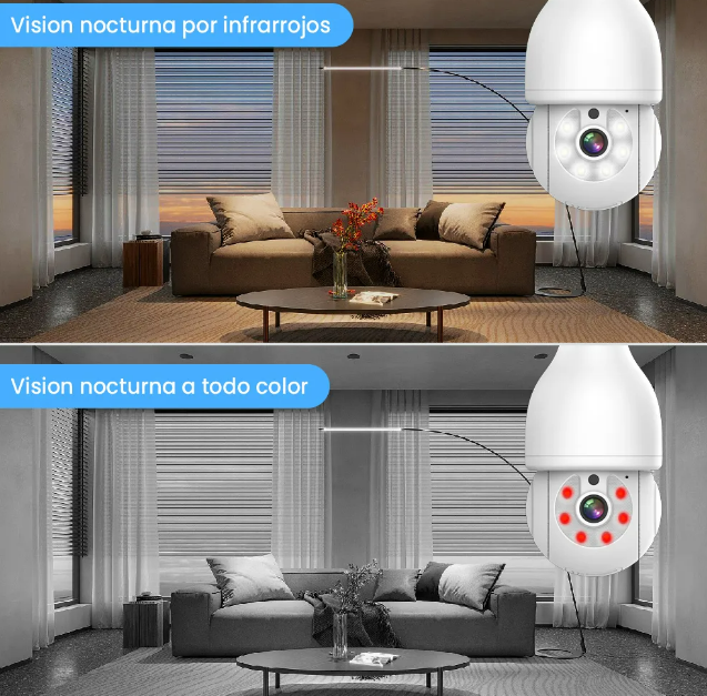 Foto 3 | Xtellar Foco Inteligente Con Cámara De Seguridad 2mp, Wifi, Visión Nocturna Full Color Y Audio Bidireccional