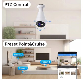 Foto 3 | Cámara De Seguridad Wifi Visión Nocturna Alarma Inalambrica Eo Safe Imports Esi-19567 Blanco