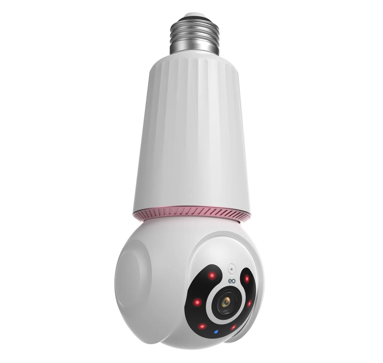 Cámara De Seguridad Wifi 360° Con Led Alarma Visión Nocturna Eo Safe Imports Esi-19568 Blanco