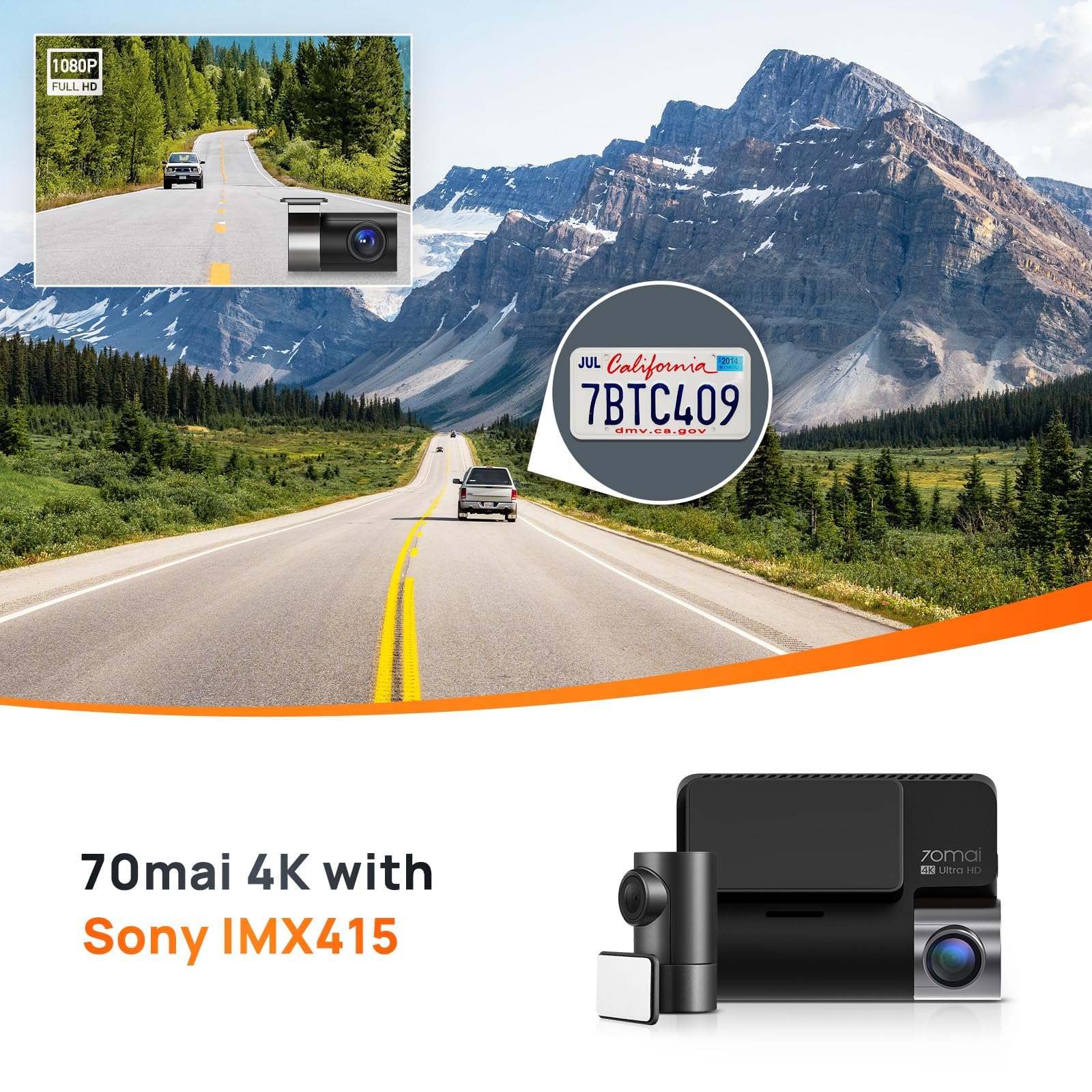 Foto 3 pulgar | Dash Cam 70mai A800s 4k Delantera Y Trasera Con Wifi Y Gps - Venta Internacional.