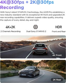 Foto 2 | Cámara De Salpicadero Viofo A229 Pro 4k Hdr Dual Starvis 2 Imx678 Imx675 - Venta Internacional.