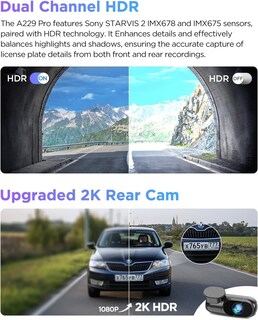 Foto 4 | Cámara De Salpicadero Viofo A229 Pro 4k Hdr Dual Starvis 2 Imx678 Imx675 - Venta Internacional.