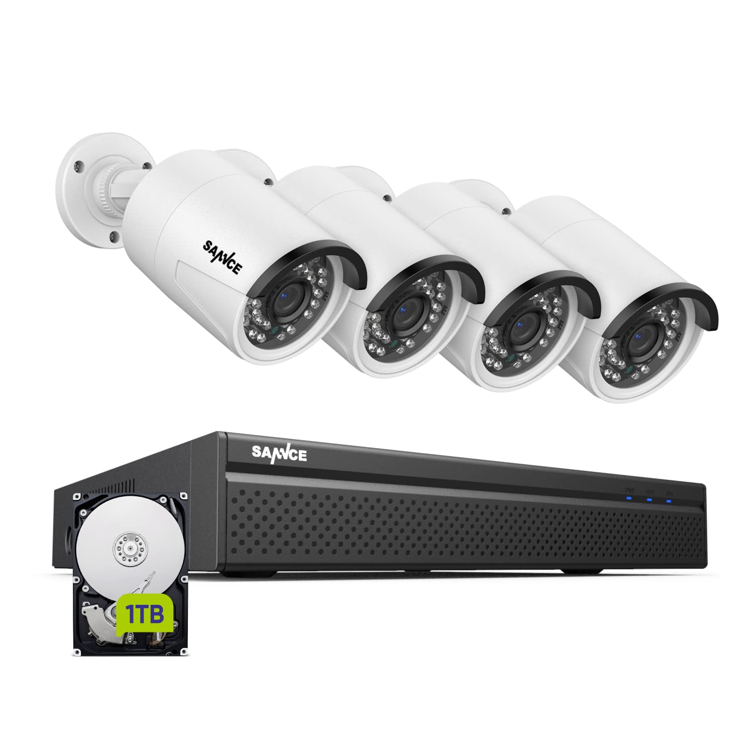 Foto 2 pulgar | Sistema De Cámara De Seguridad Sannce 8ch 4k Poe 3mp 4 Piezas 24/7 1tb Hdd - Venta Internacional.