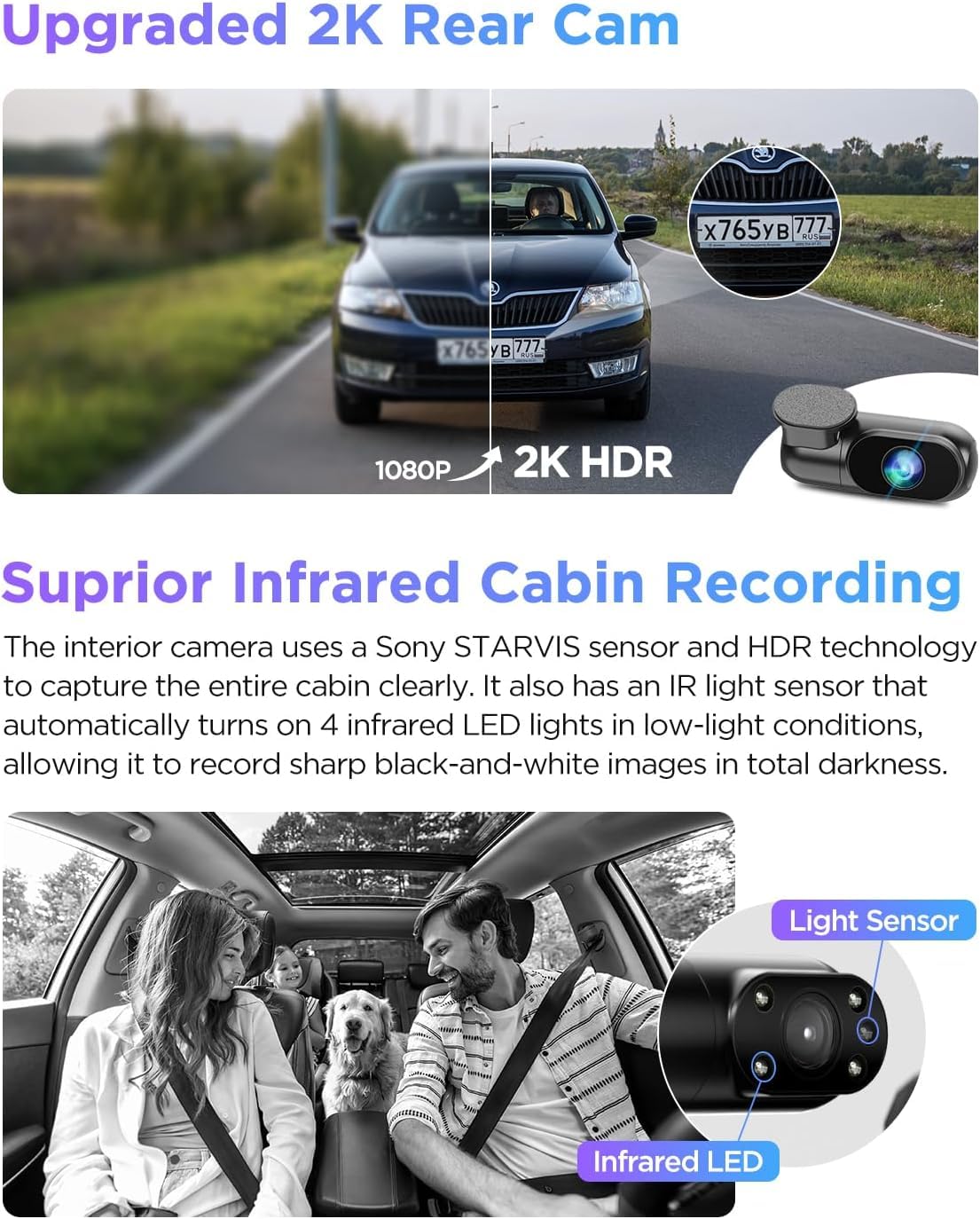 Foto 5 pulgar | Dash Cam Viofo A229 Pro De 3 Canales 4k Hdr Con Wifi Y Gps De 512 Gb - Venta Internacional.
