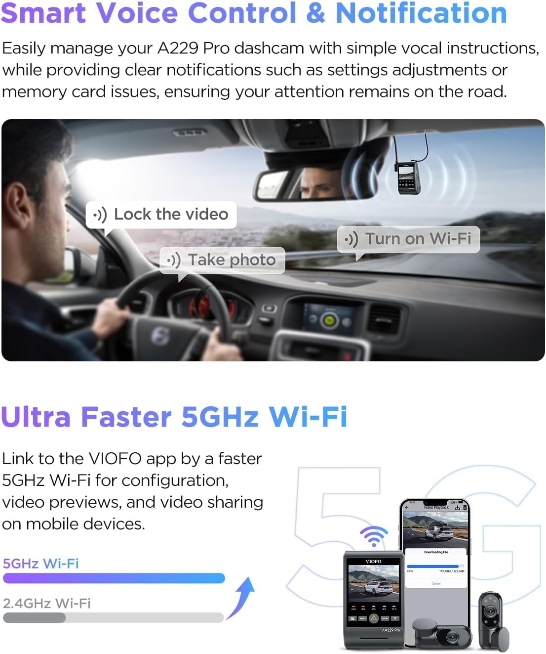 Foto 7 pulgar | Dash Cam Viofo A229 Pro De 3 Canales 4k Hdr Con Wifi Y Gps De 512 Gb - Venta Internacional.