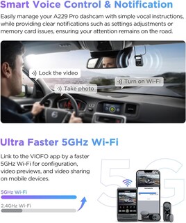 Foto 6 | Dash Cam Viofo A229 Pro De 3 Canales 4k Hdr Con Wifi Y Gps De 512 Gb - Venta Internacional.