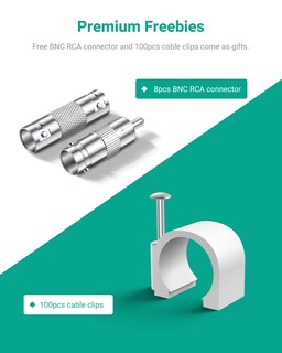 Foto 3 | Paquete De 4 Cables De Alimentación De Vídeo Annke De 30 M Con Conectores Y Clips - Venta Internacional.