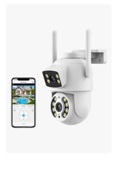 Xtellar Cámara De Seguridad Exterior Wifi 1080p Ptz 360 Grados Visión Nocturna Audio Bidireccional Detección Mov