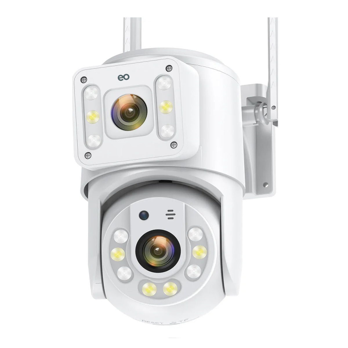 Cámara De Seguridad Ptz Wifi Ip66, Impermeable, Visión Nocturna En Color Eo Safe Imports Esi-19887 Blanco $959