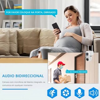 Foto 3 | Cámara De Seguridad De Doble Lente Wifi 4mp Con Alarma Ip Zoom 10x Eo Safe Imports Esi-19884 Blanco