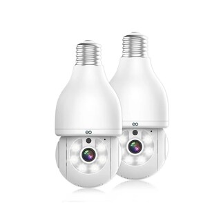 Foto 1 | 2pcs Foco Con Camara De Seguridad Wifi 2mp Eo Safe Imports Esi-19885 Blanco
