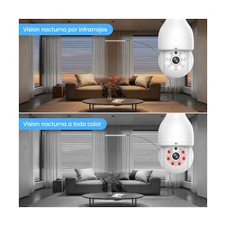 Foto 3 | 2pcs Foco Con Camara De Seguridad Wifi 2mp Eo Safe Imports Esi-19885 Blanco