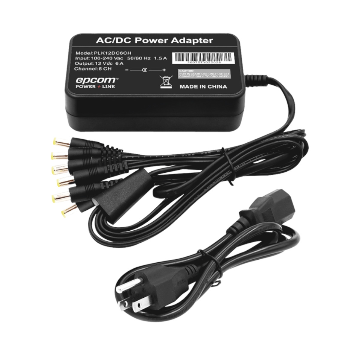 Foto 3 pulgar | Fuente Para Camaras Cctv Epcom 12 Vcc 6 Amperes 6 Canales Jack Macho Plk12dc6c