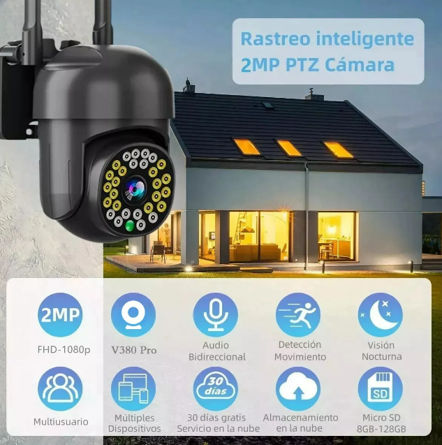 Foto 3 pulgar | Sistema De Seguridad Xtellar Con Cámara Wifi Hd 1080p Ptz  Visión Nocturna Y Alarma - Pack Doble Para Hogar Protegido