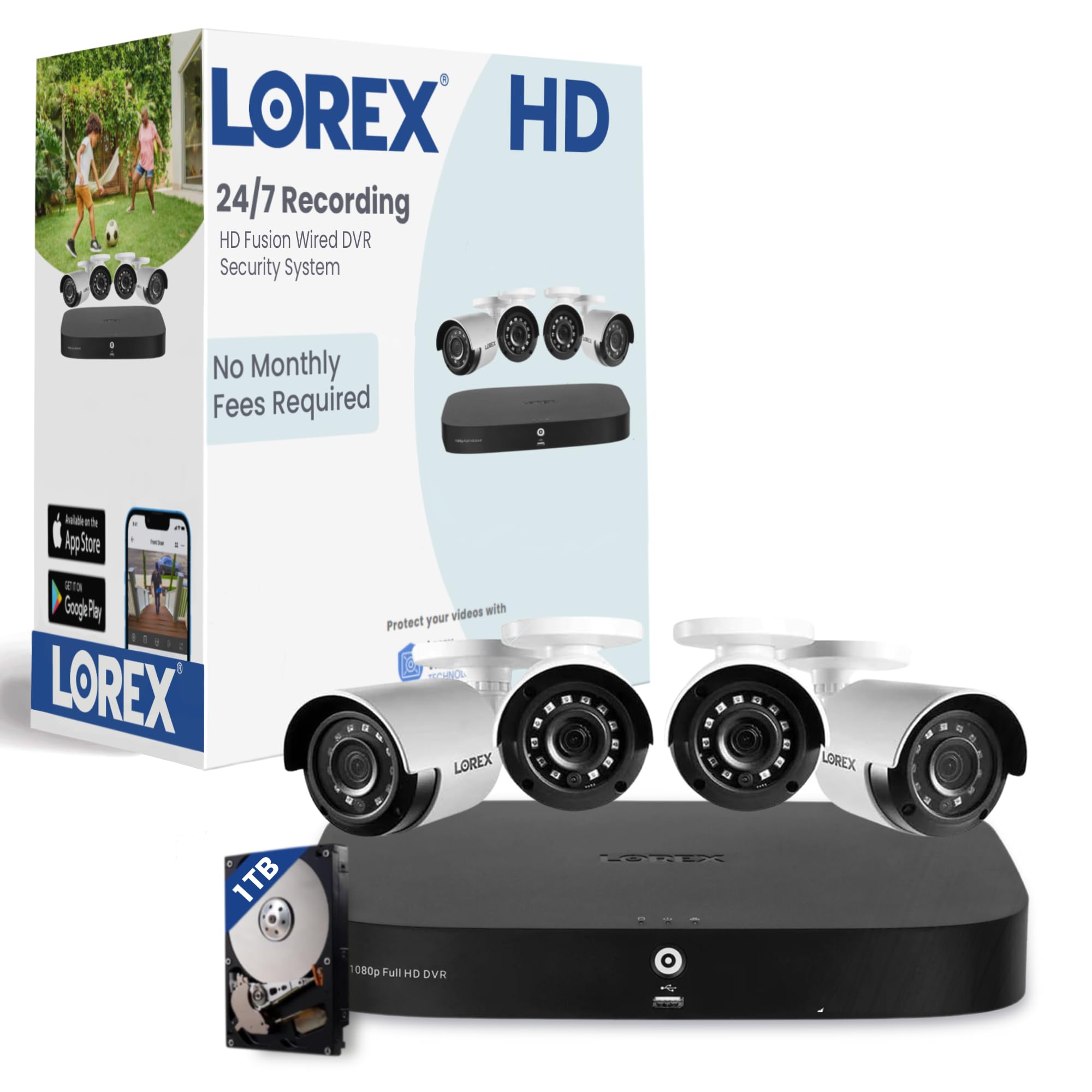 Foto 2 pulgar | Sistema De Cámara De Seguridad Lorex Hd Con Dvr De 1 Tb Y 8 Canales Con 4 Cámaras - Venta Internacional.