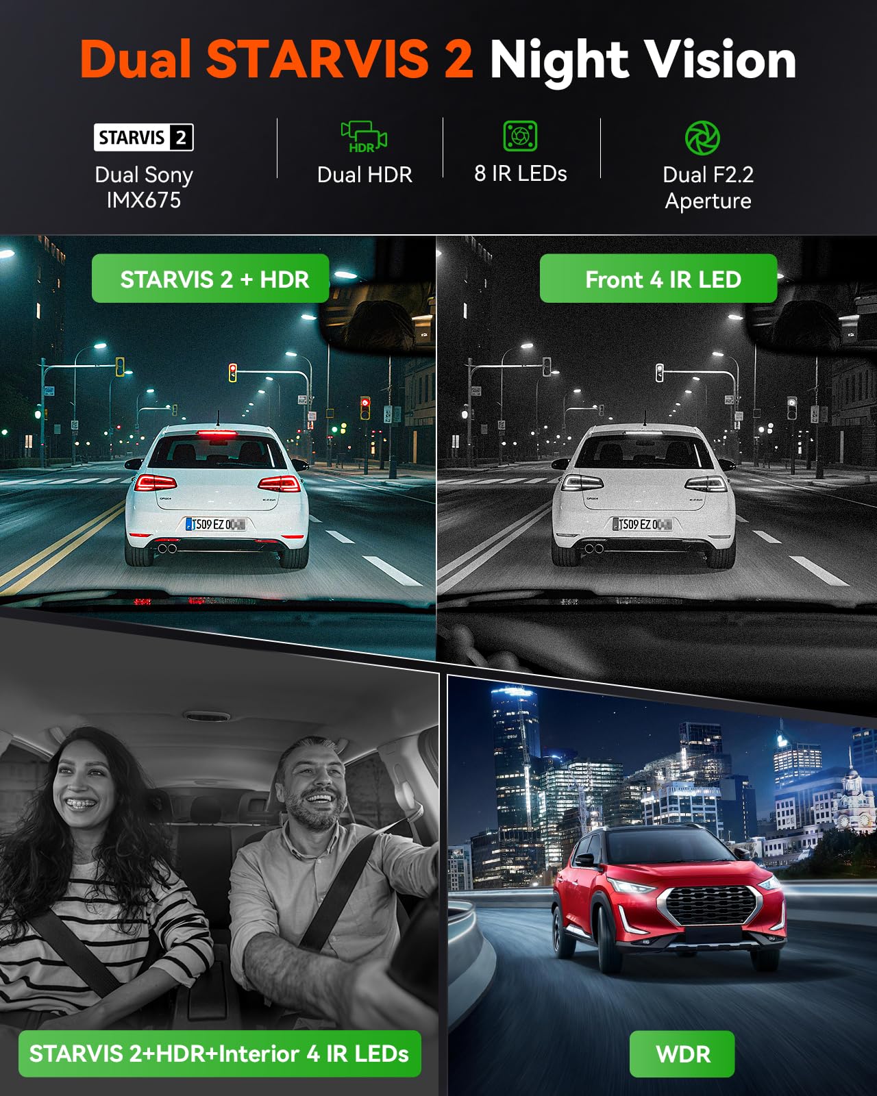 Foto 4 | Dash Cam Vantrue E360 Plus  3 Canales  360°  Wifi 1944p - Venta Internacional.