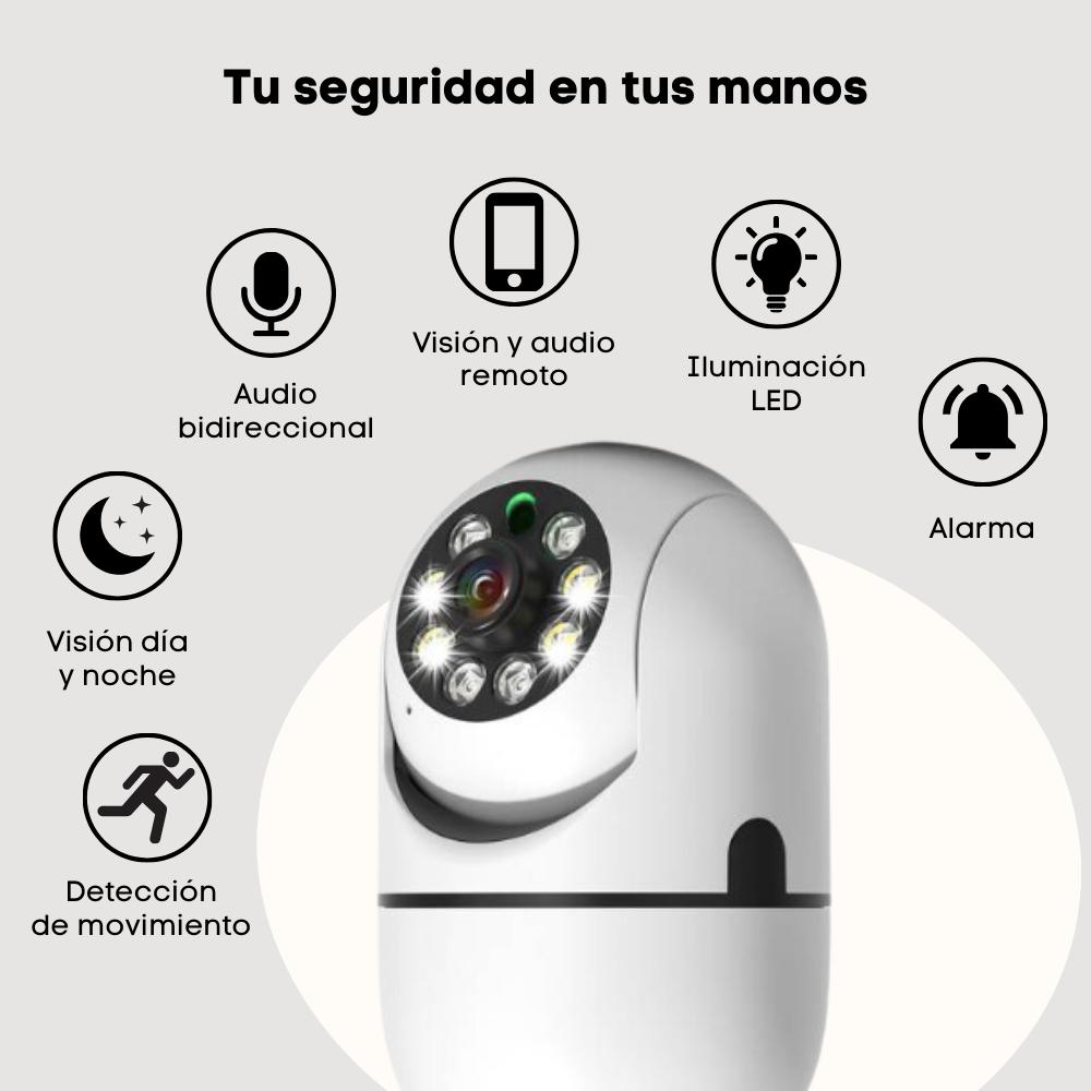 Foto 3 pulgar | Kit de 2 Cámaras de Vigilancia Okaeri Foco WiFi HD para Interior y Exterior con Visión Nocturna y Detección de Movim