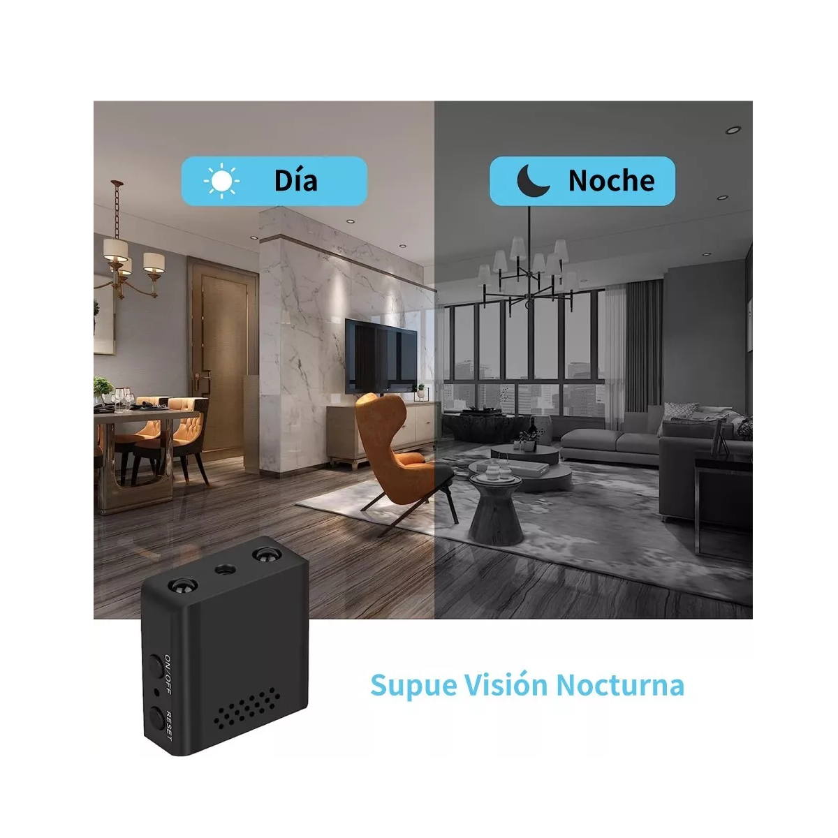 Foto 2 | Mini Cámara Espía Inalámbrica Wifi HD Eo Safe Imports Esi-12936 Negro