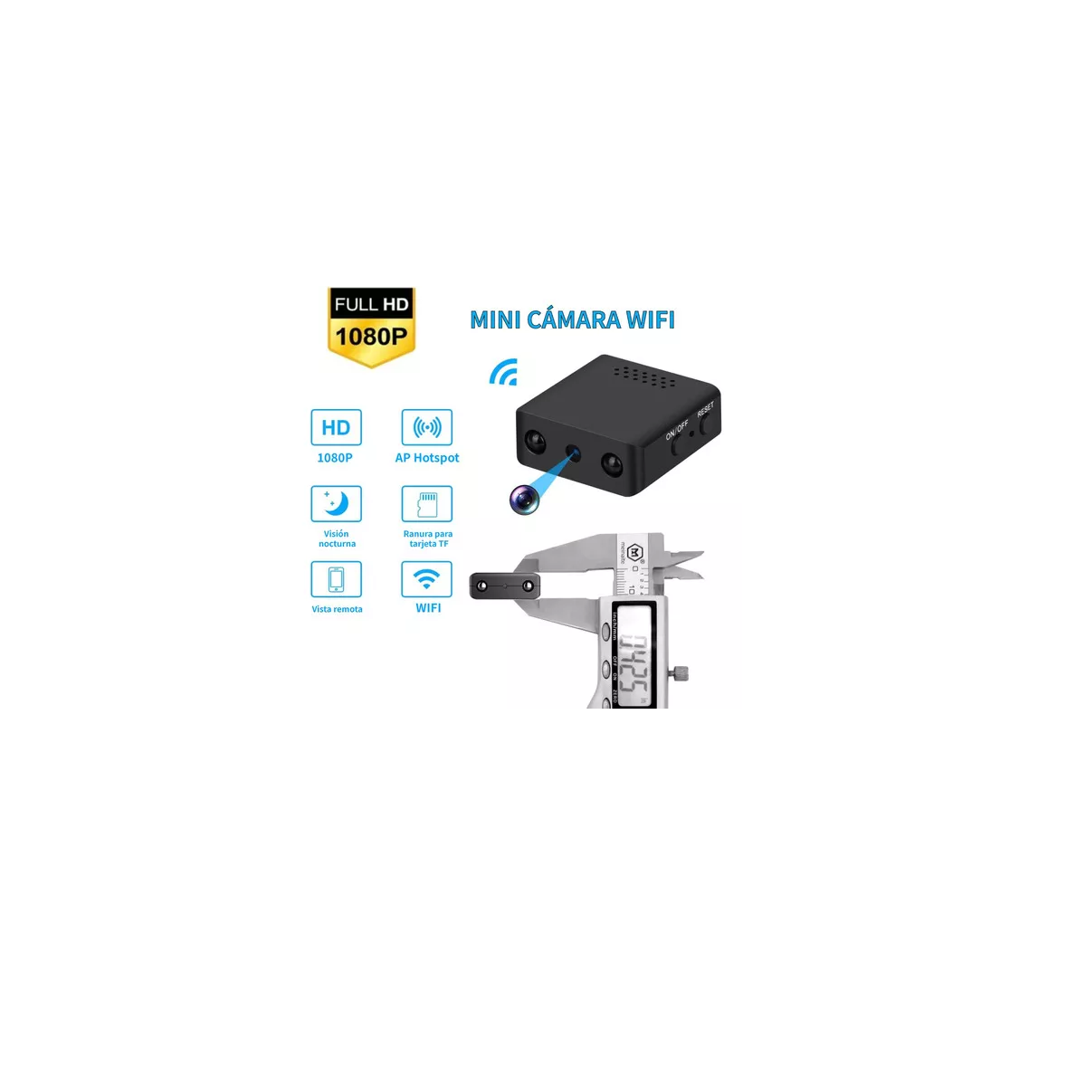 Foto 4 pulgar | Mini Cámara Espía Inalámbrica Wifi HD Eo Safe Imports Esi-12936 Negro