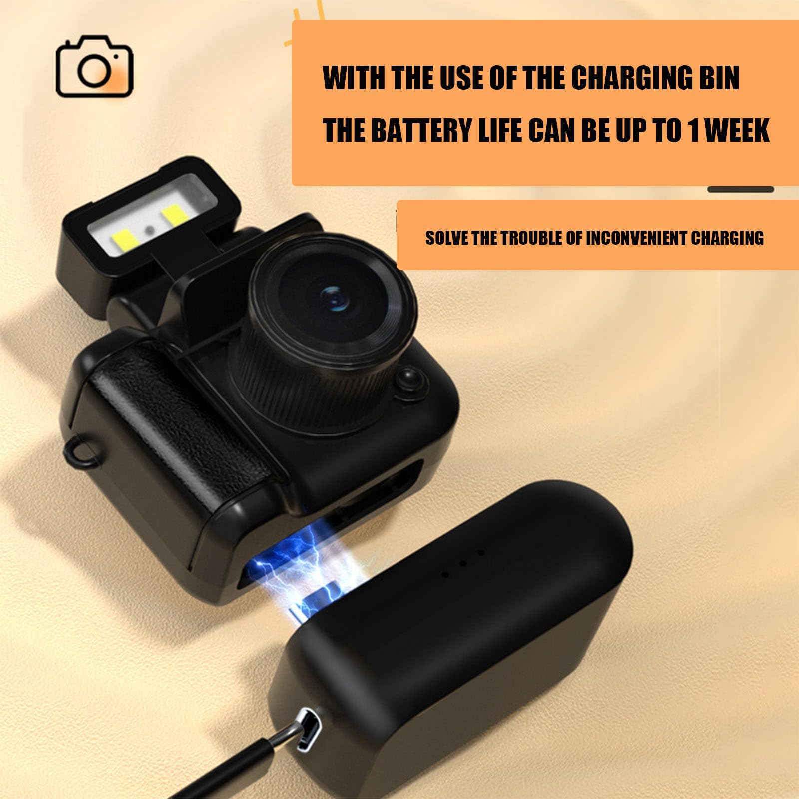 Foto 5 | Minicámara Retro Snap 1080p Hd Con 32 Gb De Memoria Negra - Venta Internacional.