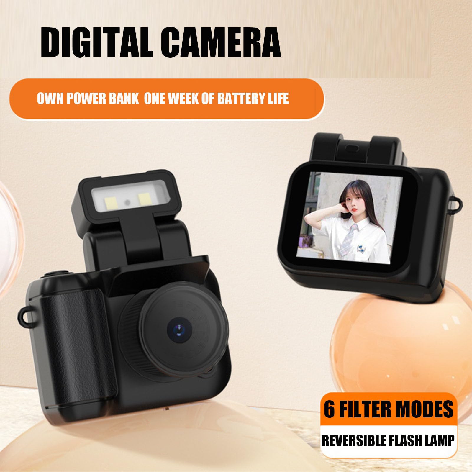 Foto 2 | Minicámara Retro Snap 1080p Hd Con Memoria De 16 Gb, Color Blanco - Venta Internacional.
