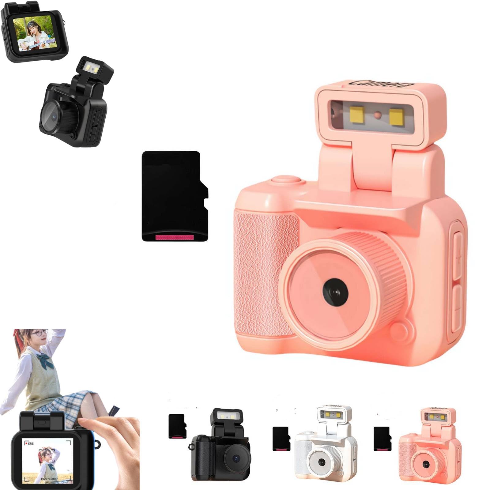 Foto 2 pulgar | Minicámara De Vídeo Genérica Retro Snap Y4000 1080p Rosa De 16 Gb - Venta Internacional.