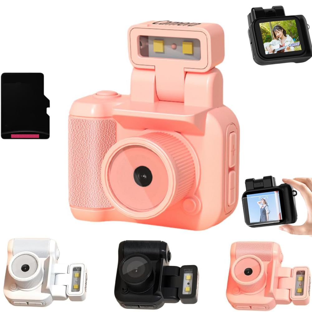 Foto 1 | Mini Cámara Digital Retro Snap Y4000 1080p Con Flash Led Rosa - Venta Internacional.