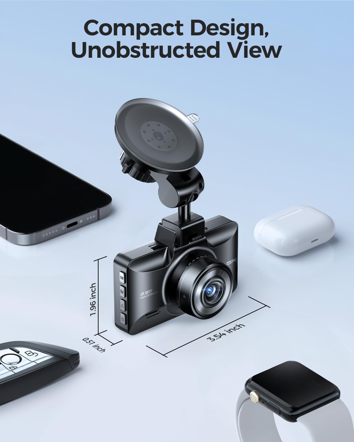 Foto 7 pulgar | Dash Cam Azdome M01 Con Doble Frontal, 4k, Trasera, 1080p, Con Tarjeta De 64 Gb - Venta Internacional.