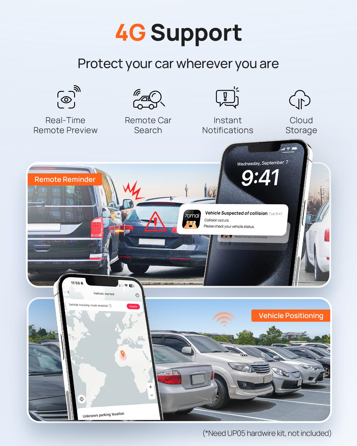 Foto 4 pulgar | Dash Cam 70mai A510 1944p+1080p Delantera Y Trasera Con Tarjeta De 64 Gb - Venta Internacional.