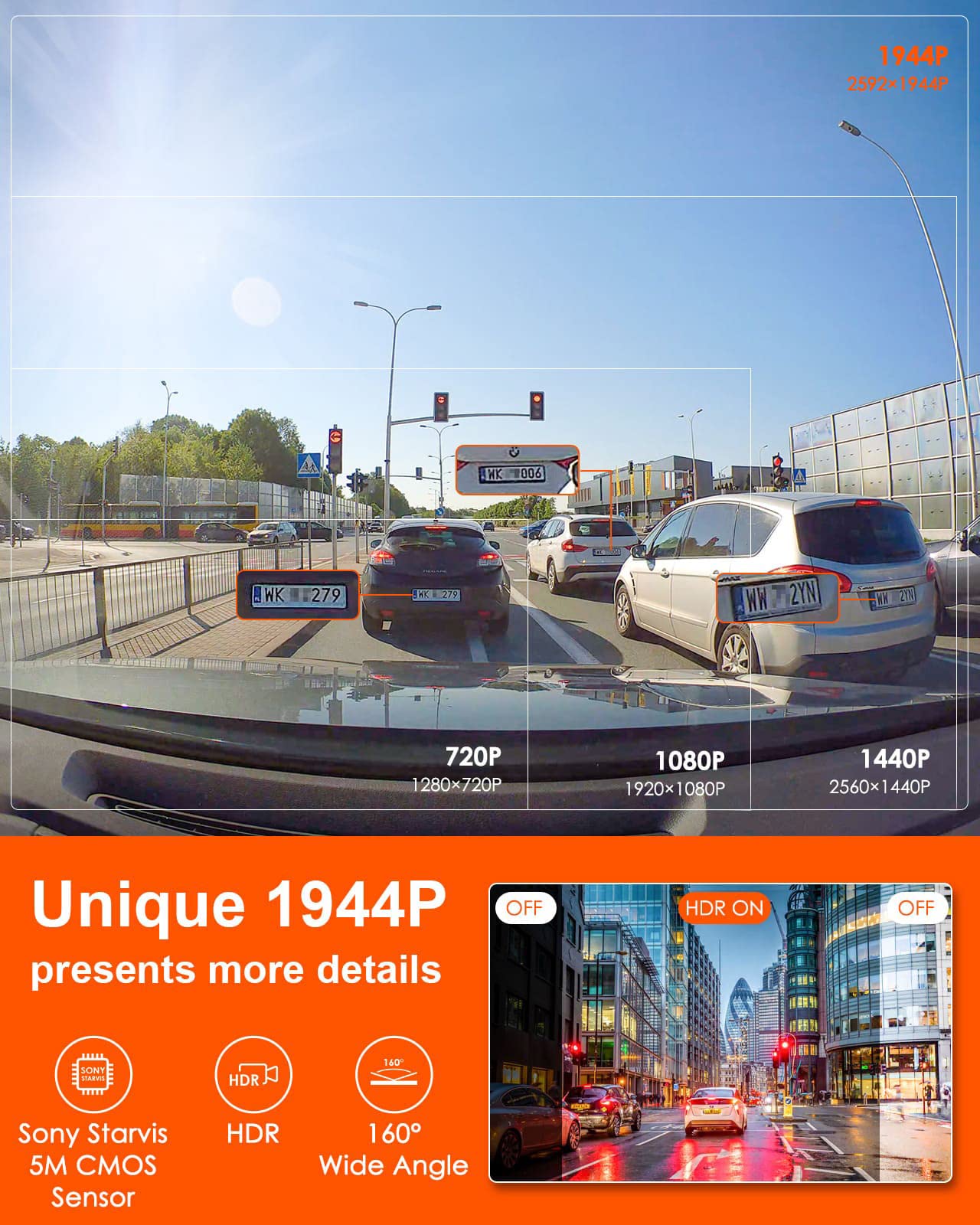 Foto 4 pulgar | Dash Cam Vantrue E1 2.7k Wifi Mini Con Gps Y Control De Velocidad - Venta Internacional.