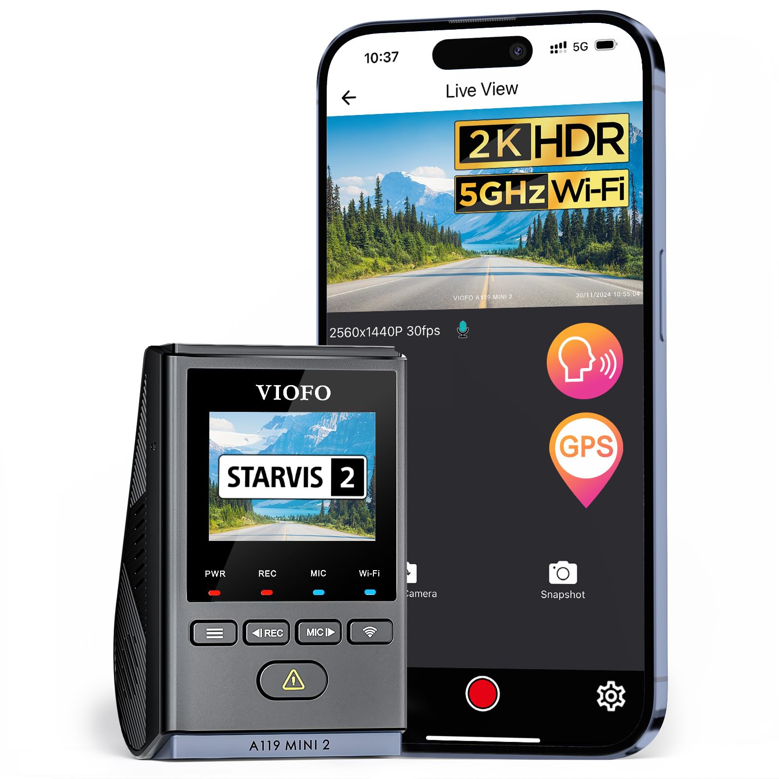 Dash Cam Viofo A119 Mini 2 Starvis 2 Sensor 2k 60 Fps Para Coche - Venta Internacional.