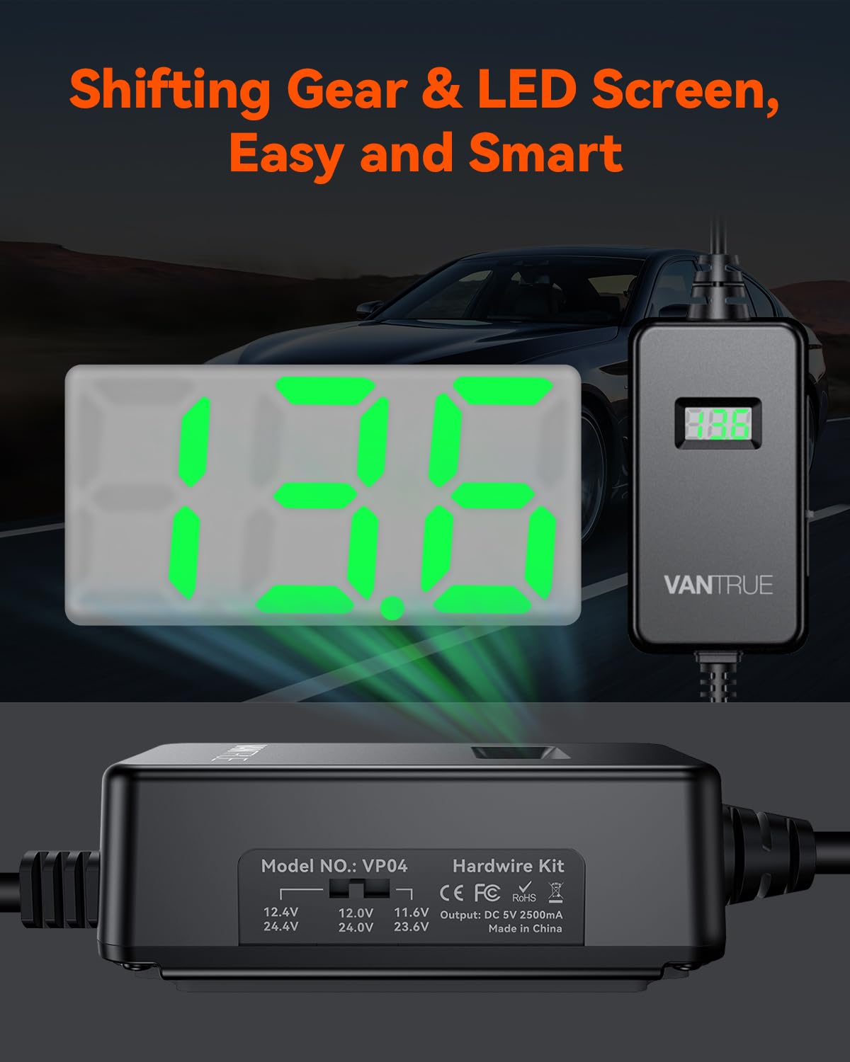 Foto 5 pulgar | Cable De Alimentación Vantrue Tipo C, Pantalla Led Usb Obd, Cableado De 10 Pies - Venta Internacional.