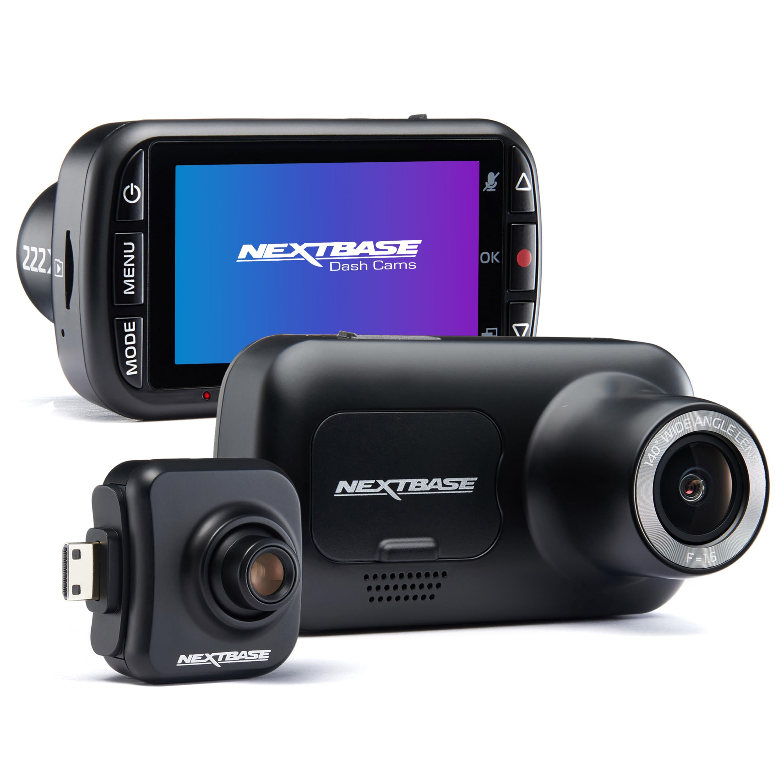 Dash Cam Nextbase 222x Grabación Hd De 1080p En La Parte Delantera Y Trasera - Venta Internacional.