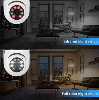Foto 4 | 4 Piezas Camara Tipo Foco 360° Impermeable De1080 Con Wifi Blancas