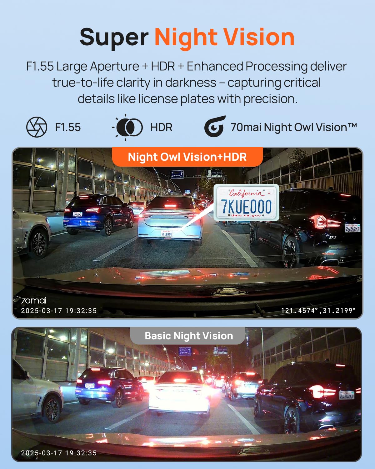 Foto 4 pulgar | Dash Cam 70mai A410 2.5k+1080p En La Parte Delantera Y Trasera Con Tarjeta De 64 Gb - Venta Internacional.