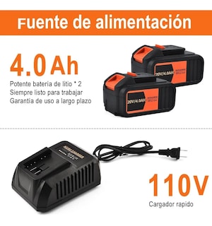 Foto 3 | Llave De Impacto Goxawee Inalámbrica De 20v Con 2 Baterías