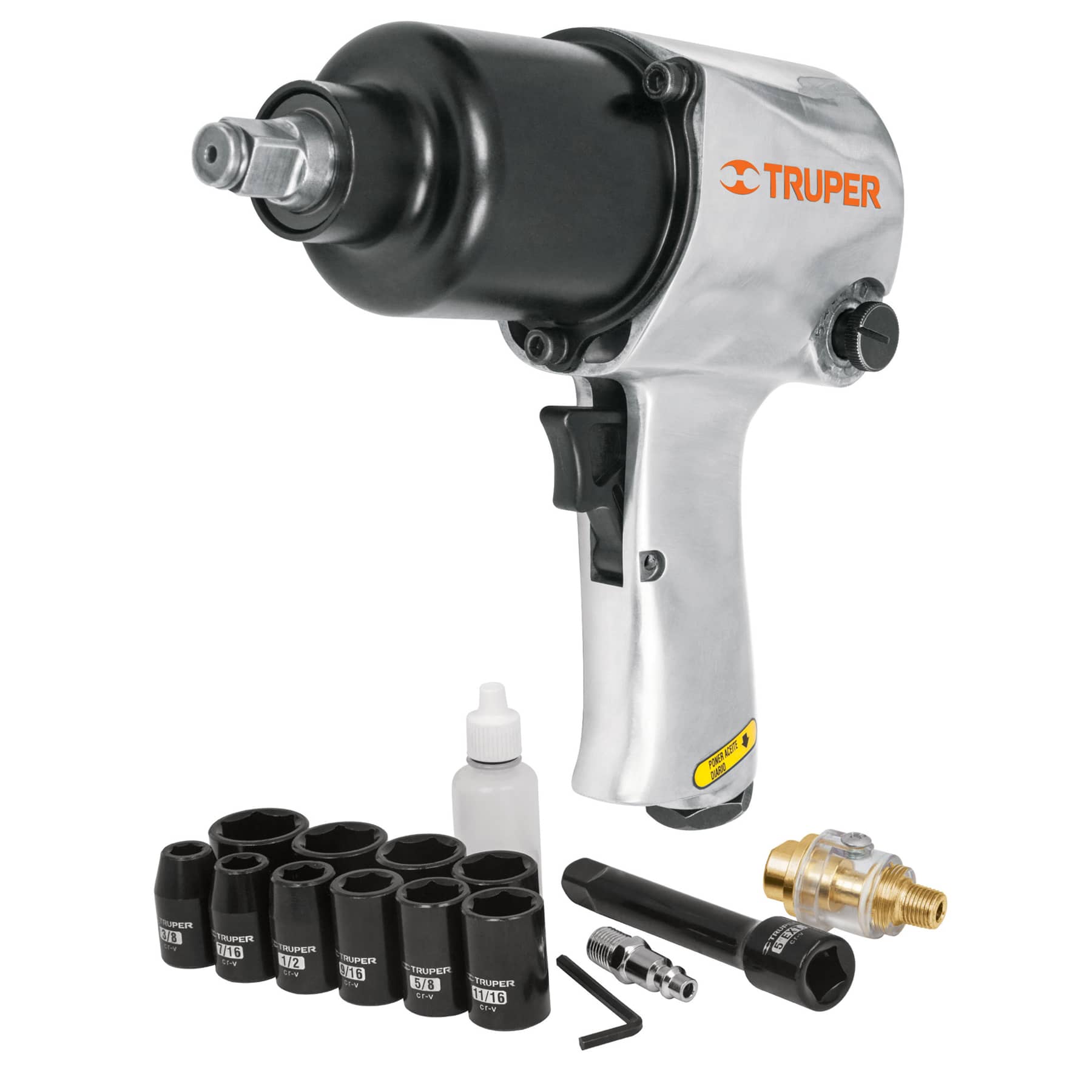 Llave de Impacto Truper Tpn734h2k con Accesorios